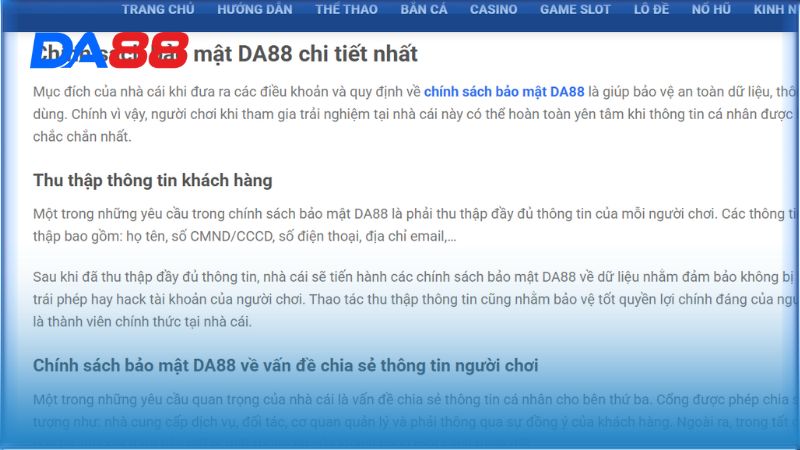 Da88 đang sử dụng công nghệ bảo mật chuyên nghiệp số 1 thế giới là SSL 256 bit