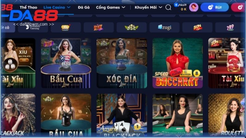 Kho game tại DA88 đạt chuẩn quốc tế và đa dạng game cho bet thủ lựa chọn