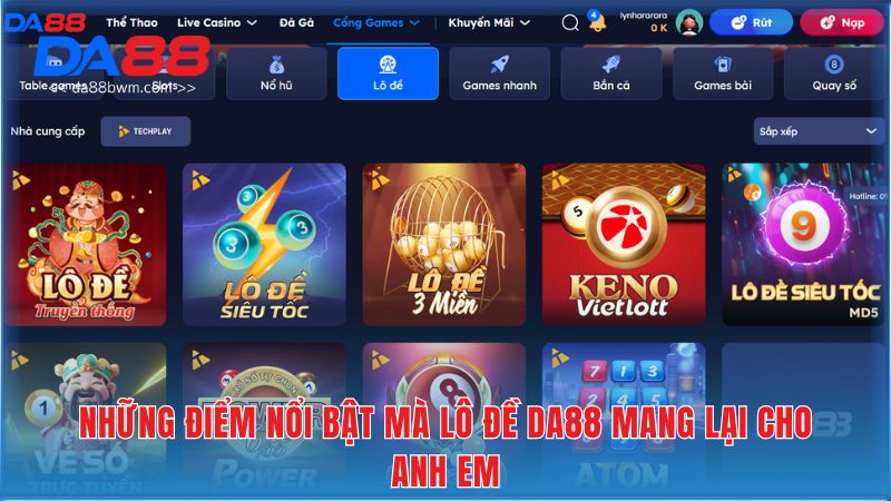 Những điểm nổi bật mà lô đề DA88 mang lại cho anh em