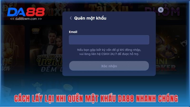 Trang web đã cung cấp một quy trình khôi phục mật khẩu chi tiết